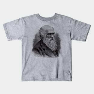 Charles Darwin Portrait Kids T-Shirt